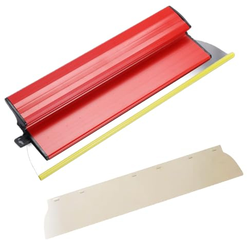 yotutun Spatule de Lissage, 40 cm Spatule en Acier Inoxydable Spatule de Lissage Grattoir à Cloisons Sèches Professionnel pour Le Lissage et La Finition du Revêtement de Béton