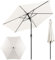 Eulenke Parasol de 270 cm de diamètre - Inclinable des deux côtés à 30 ° - Protection UV - En polyester - Imperméable et résistant aux taches - Parasol de marché sans support - Crème