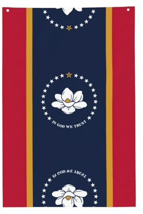 Mississippi Staatsflagge, 60 x 91 cm, dekorative Gartenflagge, Banner für den Außenbereich, Heimdekoration, Party-Flaggen (einfache Installation)