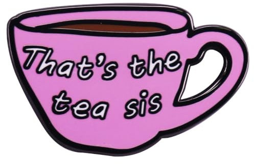 Pink Teacup Enamel Pin Badge Cartoon Mug and Teabag Brooch Lapel Pin for Clothing Bag Backpack Jacket Hat Decoration Jewelry