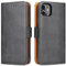 ROJIOJIO Handyhülle für iPhone 11, Leder Handytasche Kartenfach Klappständer Magnetisch Lederhülle für Apple iPhone 11 Hülle, Schwarz