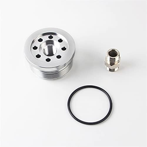 ZAPYVET Umbau Ölfilter Oil Sandwich Billet Aluminium, for Smart, Fortwo 450 Modelle Sw07 Auto-Luftmotorfilter(Silver)