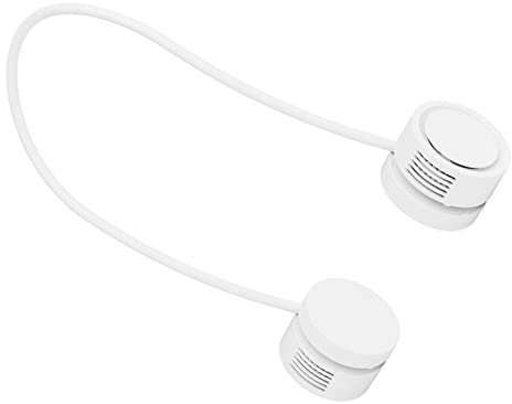 Fydun Ventilador de Cuello Portátil Mini USB de Carga Manos Libres Ventilador de Cuello Colgante sin Aspas con Función de Aromaterapia para Exteriores para Familias (WHITE)