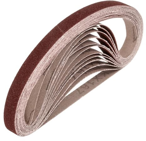 sourcing map 13mm x 305mm Sanding Belts, 20 Pcs 120 Grits Aluminum Oxide Abrasive Belt Sander File Belt for Woodworking, Metal Polishing, Knife Sharpener