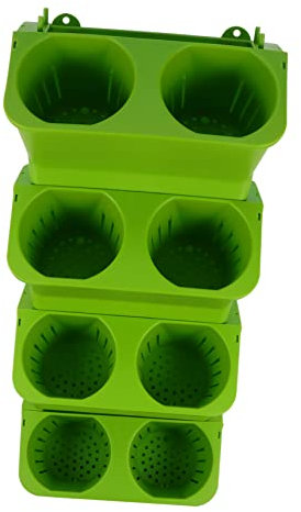 SUPVOX 4piezas Maceta De Dos Compartimentos Autorriego Maceta para Pared Vertical