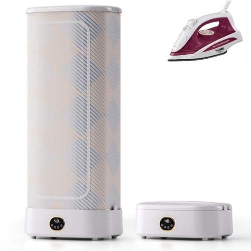 Máquina de el secado a vapor automática Plancha ropa vertical Máquina de planchar y plegar automática 1000W con secado inteligente y función vapor para completo sin arrugas（Equipado con una plancha）
