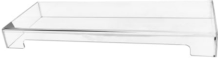 CATIEBYE Protection Clavier en Acrylique Transparente pour Bureau Et Maison, Housse Anti-poussière Medium 475x175x48 Mm Adaptée Aux Claviers D’Ordinateur, Rigide Et Résistante Aux Éclaboussures