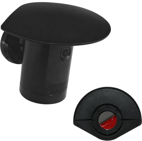 Sun Rain Shade Camera Cover Compatible with Ring Outdoor Cam Plus,Outdoor Camera Protective Shield for Resistant UV, Anti Glare,Easy to Install（Black）