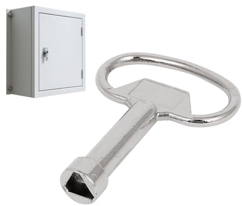 Metall-Schrankschlüssel, Dreieck-Schraubenschlüssel, 7,6 x 4,6 x 0,4 cm, Plattenschlossschlüssel mit stabiler Funktion, Sicherheitszubehör, Ventilwerkzeug mit stabilem Material, professionelles