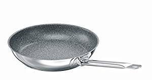 Schmorfanne Bratpfanne Edelstahll 24 cm Profi-Style antihaftversiegelt