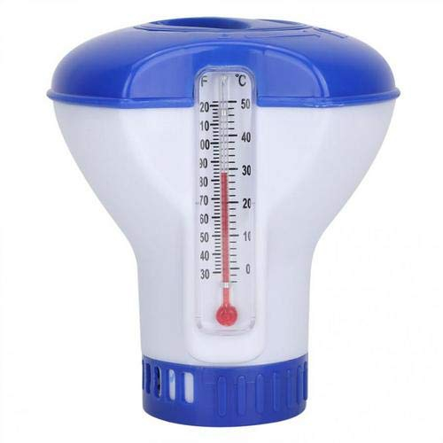 haodene Dosierschwimmer Pool Thermometer Schwimmender 5 Zoll Pool-Chlorspender Schwimmbad Chlor Desinfektion Automatischer Spender Für Innen- Und Außenpools