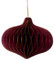 coopz Weihnachtsschmuck Weihnachtskugel Papier Anhänger Zwiebel 11 cm Christbaum Christbaumkugel, Farbe:Bordeaux