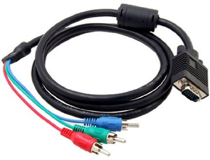N/A - Cable de vídeo de componentes VGA HD15 a 3 RCA TV/HDTV