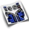 Fork stickers, bicycle fork stickers, Fox 36 factory 2021, two-colours WP424, Blue 052