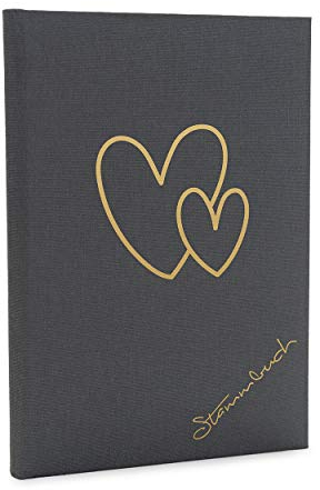Hochzeitideal – Stammbuch der Familie Serie Mika Nr. 1 21,0 cm x 15,0 cm - Buchbinderleinen Stammbuch Hochzeit - Familienbuch Standesamt mit 6-Fach Ringmechanik für Urkunden mit Behördenlochung