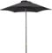 Outsunny 2m Garden Parasol Umbrella, Outdoor Sun Shade with 6 Sturdy Ribs for Balcony, Bench, Garden, Black