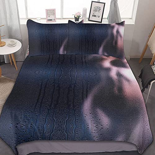 BZSBH Bettwäsche Set 200x200 cm 3D Druck Sexy Nackte Frau, 3-teilig mit Reißverschluss und 4 Kissenbezügen, Mikrofaser Hypoallergen Ganzjahres Bettwäsche Set