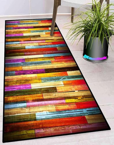 Ufamiluk tappeto cucina rosa rosso blu Marrone pelo corto moderni lavabile antiscivolo tappeto esterno per cucina camera da letto esterno 60x200cm ColorJ
