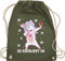 Shirtracer Turnbeutel Rucksack - & Alkohol Damen - Es eskaliert eh Festival Saufi Party Malle lustig I Party Einhorn Dabbing - Unisize - Olivgrün - einhornrucksack saufrucksack sauf wein beutel