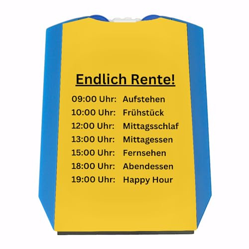 speecheese Endlich Rente Parkscheibe mit to-Do Liste und Einkaufswagenchips für Omas und Opas zum Ruhestand Parken Parkuhr Eiskratzer lustig