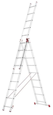 MYPRO Aluminium Triple Extension/Combination Ladder | 3X9 | Trade & DIY | EN131 | Professional Ladder
