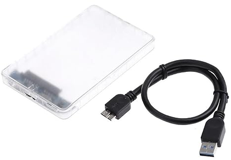 Veemoon 1 Pc Carcasa De Disco Duro Caja Externa Transparente Caso Claro Caja De Disco Duro Bandeja De Disco Duro Disco Duro Portátil Externo