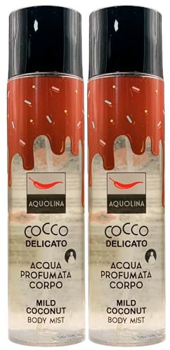 Acqua Profumata Corpo COCCO Delicato, Avvolge La Pelle Con Dolci e Fresche Note Di Cocco, Donando Una Sensazione Di Freschezza e Leggerezza Che Dura a Lungo 236ml (2 Spray)