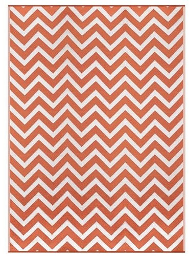 IDMarket - Tapis extérieur Chevrons Terracotta 270 x 370 CM
