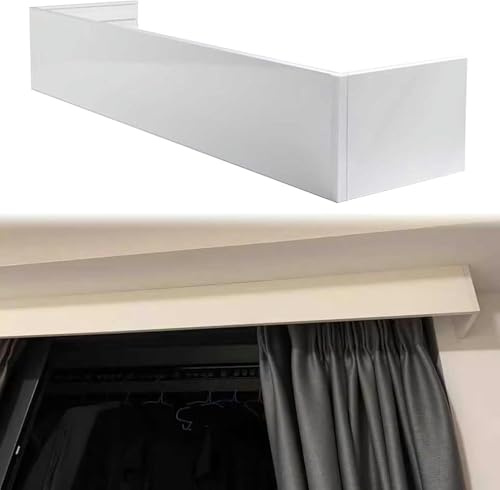 Verdunkelungsvorhang-Volant für Fenster, dekorative Decken-/Wandmontage, Querbehang, keine Spuren erforderlich, Stangenabdeckung, verstellbare Länge 16 m (220 cm)