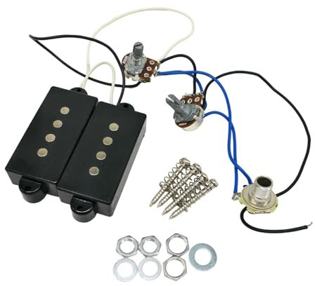 EHJRE Micro de Guitare, Micro Passif pour Instrument Basse à 4 Cordes,