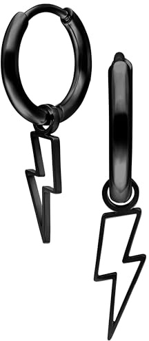 Wildcat Ohrringe - Mini Flash Hoops Pair - Schwarz - Chirurgenstahl 316L - wasserfest, langlebig, hautverträglich