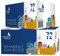 Jerusalem Candles Shabbat Kerzen - Traditionelle Schabbat Kerzen - 3 Stunden - 72 Stück, 2er-Pack (144 Stück), Schabbat Kerzen in Großpackung