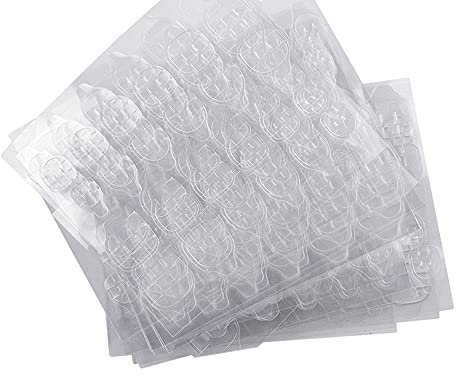 Nail Glue Sticker,600Pcs Double Sided Nail Glue Jelly Gel Tape Transparent Flexible Adhesive Fake Nails Tips