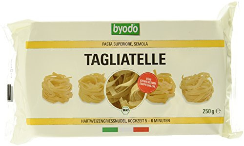 Bio-Hartweizen-Tagliatelle-Nester von Byodo, 250g - Italienische Pasta, Bronze-Matrizen, perfekter al dente Biss, traditionelle Emilia-Romagna-Handwerkskunst, ausgewählte Hartweizengrieße