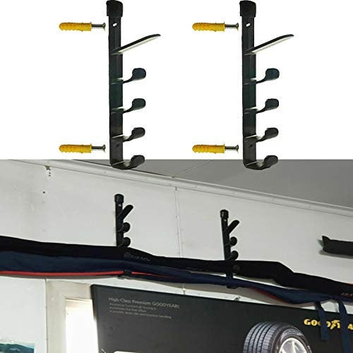 Pmsanzay Horizontal Fishing Rod Storage Rack Holder Wall Mount - Hold 5 Fishing Rods W Screws - Tackle Rack Fishing Rod Holder Rod – Perfect Fishing Rod Organizer Storage Bracket - Wall Mount Rack