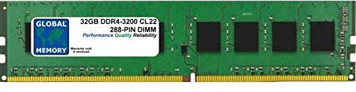 32GB DDR4 3200MHz PC4-25600 288-PIN DIMM MEMORY RAM COMPATIBLE WITH PC DESKTOPS/MOTHERBOARDS