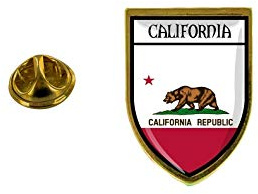 Akachafactory Pin Anstecker Anstecker Anstecker Stadt Flagge USA Kalifornien