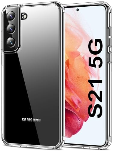 HOOMIL Crystal Clear Hülle für Samsung Galaxy S21 5G 6,2 Zoll, Nie Vergilbung Transparent - Durchsichtig