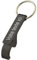 Porte clé en métal couleur Alu décapsuleur personnalisable - Gravure Laser Noir