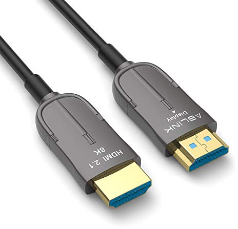 Ablink 8K hdmi 2.1 Kabel 10m, Glasfaserkabel hdmi Kabel, mit 48Gbps Ultra High Speed Kabel Support eARC Kompatibel mit PS5 PS4 Xbox Apple TV Switch Roku,in Wand CL3 bewertet