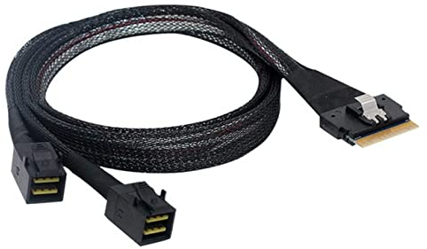 xiwai PCI-E Ultraport Slimline SAS Slim 4.0 SFF-8654 8i 74pin auf Dual SFF-8643 4i Mini SAS HD Kabel PCI-Express