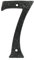 UAP House Numbers - 4 Inch Black Iron Door Numbers, Rustic Address Number Screw Fix For Front Doors And Gates, Made of Solid Cast Iron (Number 7)