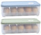 2 Stück Eierbox, Eierbehälter, KühlSchrank Eier Behälter mit Deckel, Eieraufbewahrungsboxen, Eier Transportbox Kunststoff für Kühlschrank, Küche, 10 Eier