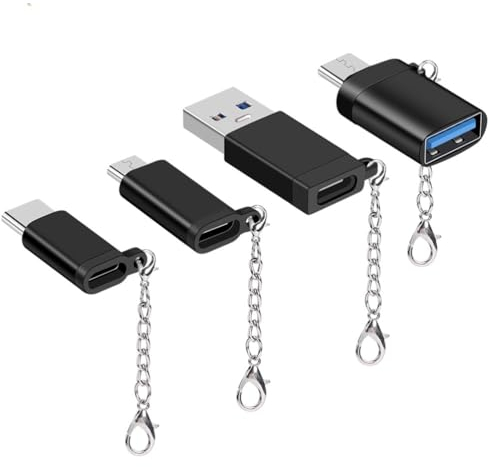 USB C Adapter Micro, USB 3.0-Buchse auf Typ C-Stecker, [4 Pack] USB Typ C Konverter OTG Ladekabel Adapter für Samsung Galaxy, Huawei, LG,Smartphone usw