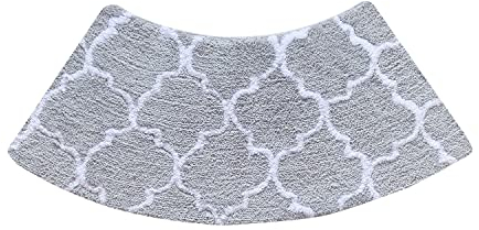 DFEO@MF Gebogene Duschmatte, Anti-Rutsch Badezimmer Teppich Dusch Vorleger Teppich Fächerförmig Fußpolster, Viertelkreis, Microfaser, rutschfeste, Für Runddusche (45X100CM)