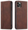 OKZone Compatible with iPhone 11 Pro (5.8 Inches) Case, Magnetic Leather Mobile Phone Case for iPhone 11 Pro, Premium Leather Flip Foldable Card Slots Shockproof Stand Function (Brown)