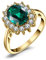 JewelryPalace Prinzessin Diana Kate Middleton Edelstein Smaragd Ringe Gold, Verlobungsring Eheringe Promise Verlobung Ring Silber 925 Damen, Silberringe Damenring Antragsring Ringe, Damen Schmuck 54