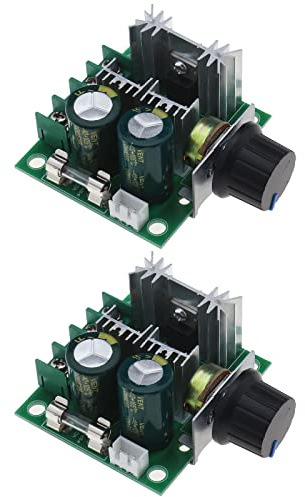 Be In Your Mind 2 Stück 12V-40V 10A PWM DC Motor Drehzahlregler mit Knopf Hohe Effizienz Hohes Drehmoment Niedrige Wärme Drehzahlregler Reglerschalter