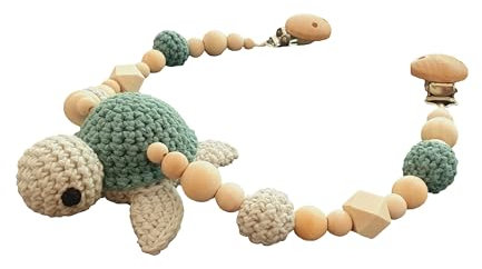 Kinderwagenkette Schildkröte gehäkelt (grün)