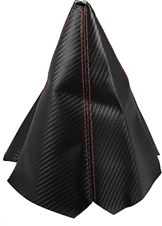 X AUTOHAUX Auto Schaltknüppel Überzug Schaltsack Abdeckung Universal Schaltknauf PVC PU rote Nähte
